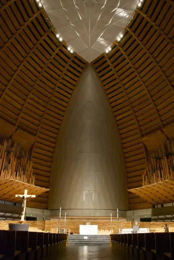 Photo 4: Interior · Interior evening photo of "The Cathedral of Christ the Light"