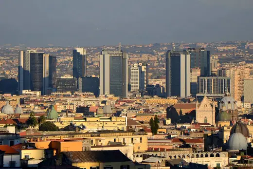 Photo 1: Exterior · Naples financial district of Centro Direzionale taken from the viewpoint of San Martino, Italy