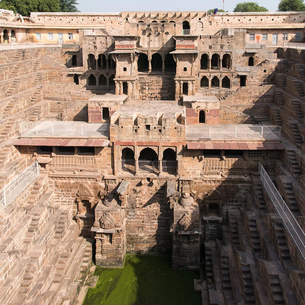 Chand Baori: Exterior · Chand Baori seen to North