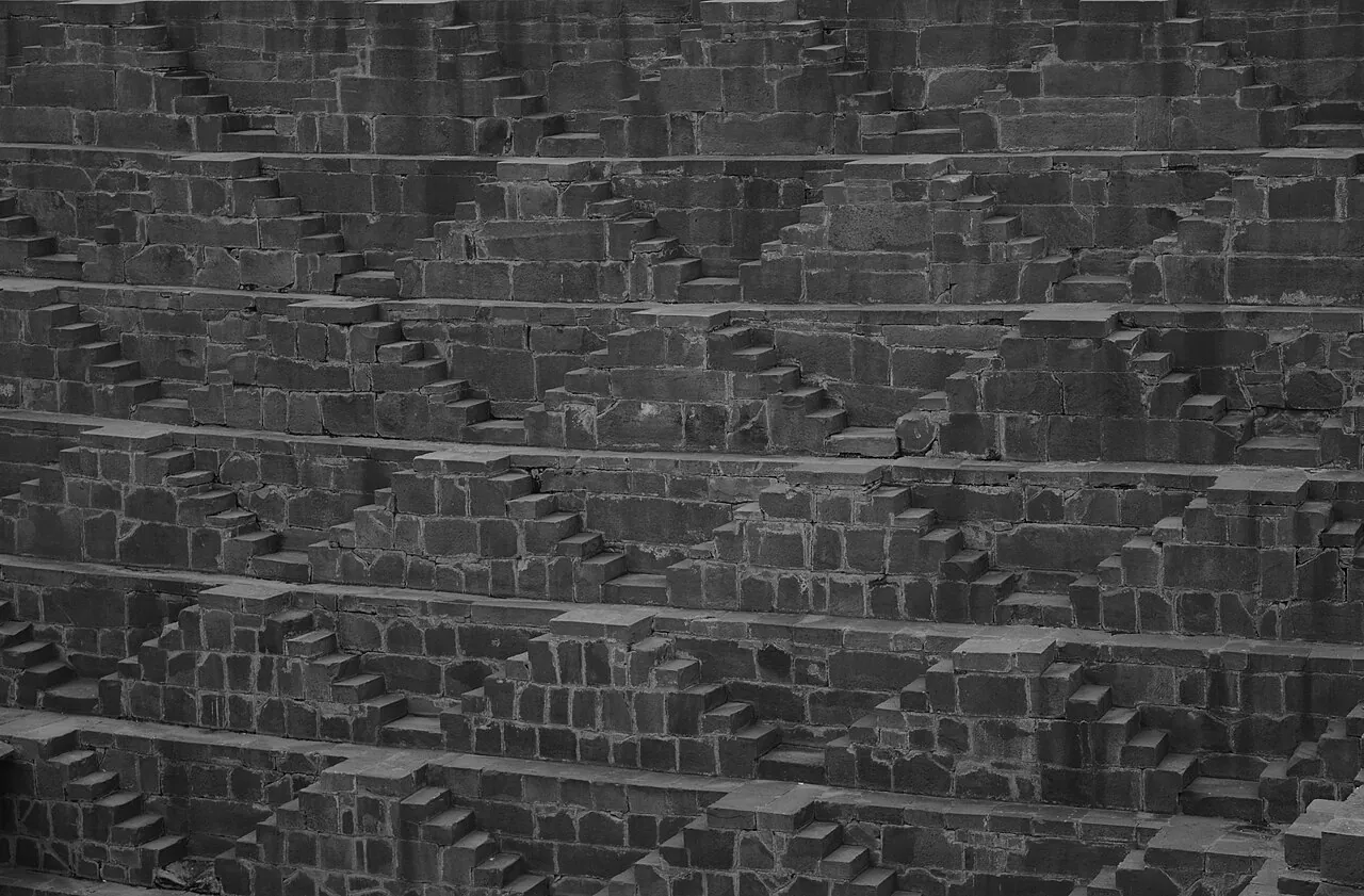 Chand Baori: Detail · This is a photo of ASI monument number