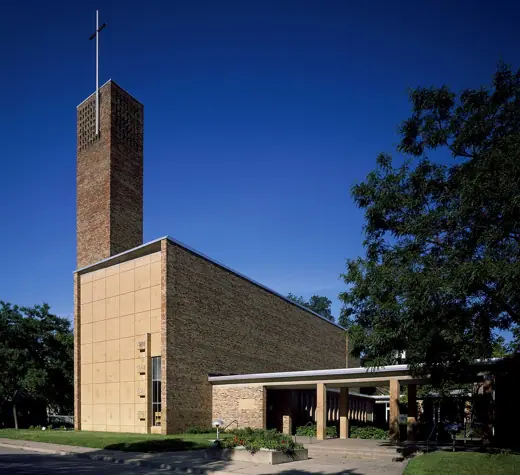 Photo 2: Exterior · Exterior and steeple of Christ Church Lutheran, Minneapolis MN