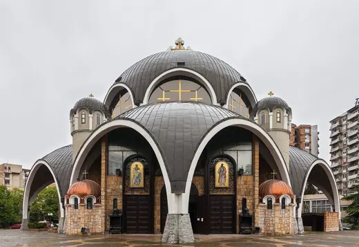 Photo 2: Exterior · Frontal view of the church of St