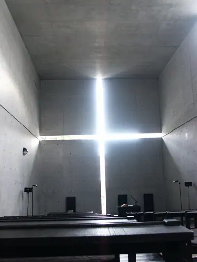 Photo 2: Interior · Interior of the Church of the Light, designed by Tadao Ando, in Ibaraki, Osaka Prefecture