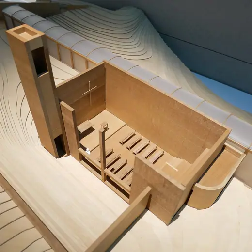 Photo 4: Model · Marking the first religious architecture designed by Ando, the Chapel on Mt