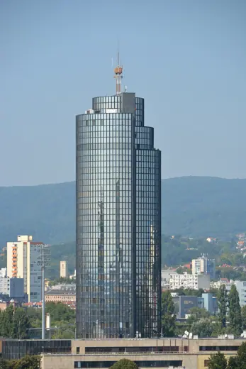 Photo 1: Context · Cibona Tower seen from the southeast
