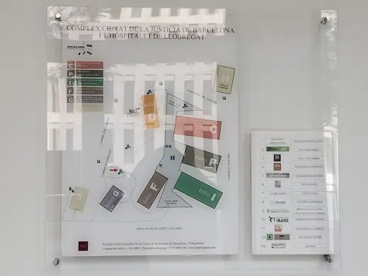 Photo 5: Plan · Plànol de la Ciutat de la Justícia (l'Hospitalet de Llobregat), a l'interior de l'edifici E