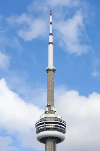 Photo 7: Detail · CN Tower, Toronto, Ontario, 2025-08-25; detail of peak