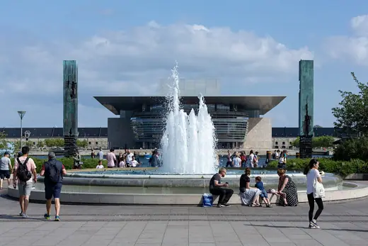 Photo 4: Exterior · Fountain in Amaliehaven and Opera House in the background, Copenhagen , Denmark 