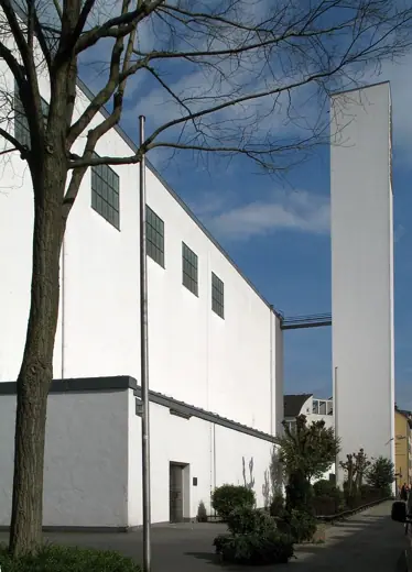 Photo 3: Exterior · View on the Fronleichnamskirche by Rudolf Schwarz, Aachen , Germany