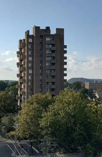 Photo 2: Exterior · Historic brutalist building in New Haven