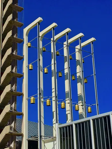 Photo 4: Exterior · The Crystal Cathedral complex with buildings from Philip Johnson, Richard Meier and Richard Neutra