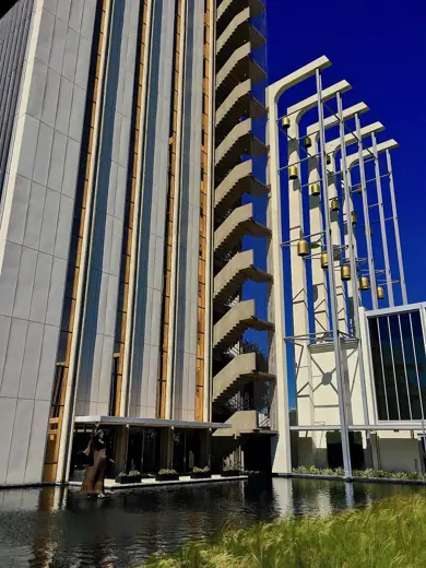 Photo 5: Exterior · The Crystal Cathedral complex with buildings from Philip Johnson, Richard Meier and Richard Neutra