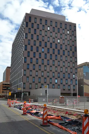 Photo 1: Exterior · The Dennis Chavez Federal Building in Albuquerque, NM, built in 1965