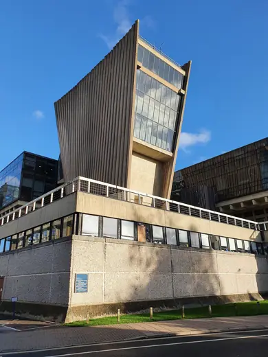 Photo 2: Exterior · The Denys Wilkinson Building (Department of Physics) on Banbury Road, Oxford in October 2021