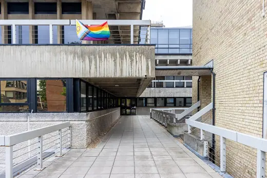 Photo 4: Exterior · The entrance to the Denys Wilkinson Building, Oxford