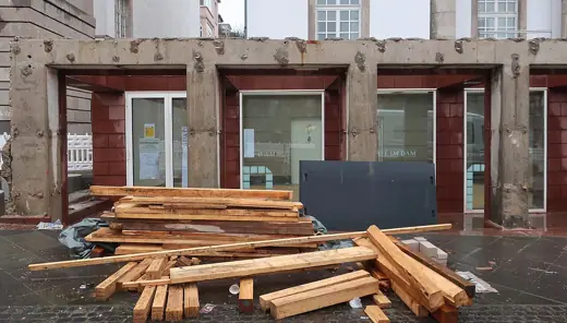 Photo 5: Exterior · Das Deutsche Architekturmuseum in Frankfurt während der Sanierung 2022