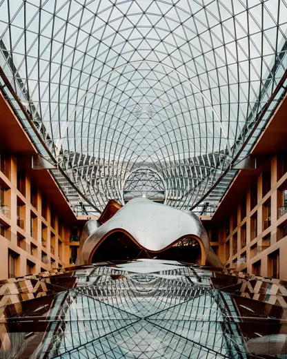 Photo 6: Interior · The atrium designed by Frank Gehry in DZ Bank
