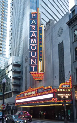 Photo 4: Exterior · Paramount Theatre in Boston The Paramount opened in 1932 as a 1,700-seat, single-screen movie theatre