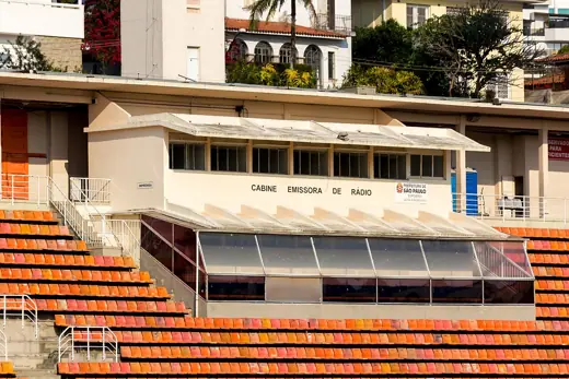 Photo 3: Exterior · Radio transmission cabin, Estádio do Pacaembu, São Paulo, Brazil