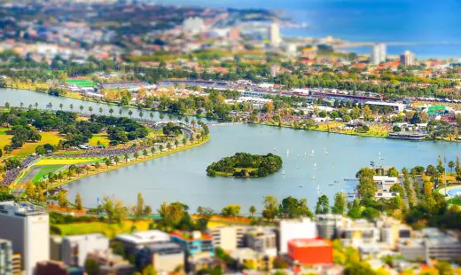 Photo 7: Model · View of Albert Park from the Eureka Skydeck