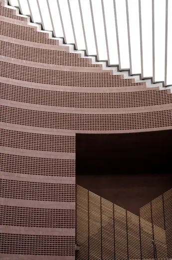 Photo 6: Interior · cathédrale d'Evry (détail de l'intérieur, le buffet d'orgue), , architecte Mario Botta (Essonne France)