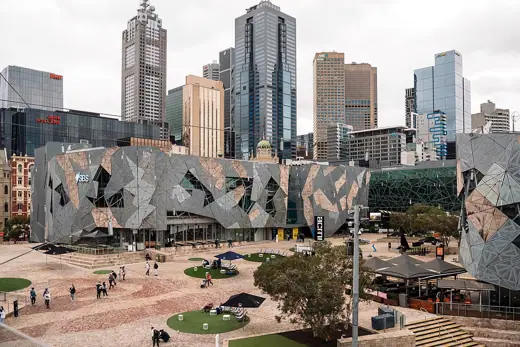Photo 6: Interior · An aerial view of ACMI in Fed Square, Melbourne (photo by Phoebe Powell)