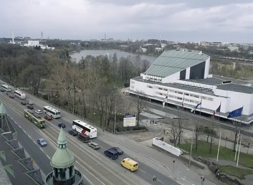 Photo 2: Exterior · Näkymä Kansallismuseon tornista Töölönlahdelle päin