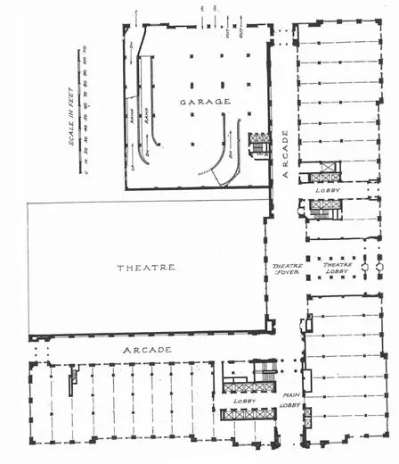 Photo 7: Plan · First floor plan, Fisher Building, 3011 West Grand Boulevard, Detroit, Michigan