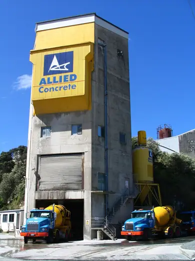 Photo 4: Detail · Building of the Allied Concrete cement plant at Logan Point, Dunedin, New Zealand