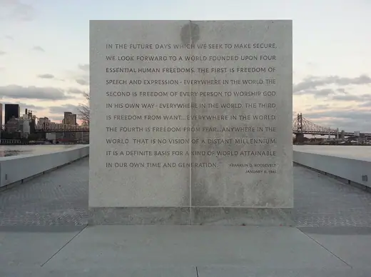 Photo 5: Detail · FDR Four Freedoms Park on the south end of Roosevelt Island ( Manhattan )