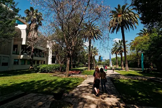 Photo 3: Exterior · Barcelona - Montjuïc - Avinguda de Miramar - View NW on Fundació Joan Miró 1975 by Josep Lluís Sert