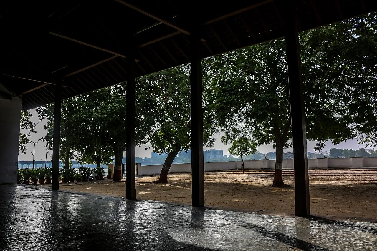 Gandhi Smarak Sangrahalaya: Interior · Inside out view from Hridaya Kunj of Sabarmati Ashram