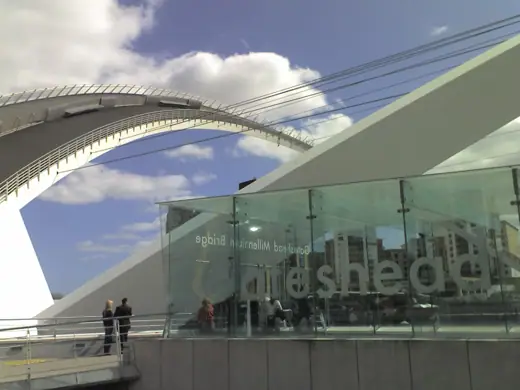 Photo 5: Detail · A close-up of the Pivots as the Gateshead Millennium Bridge opens