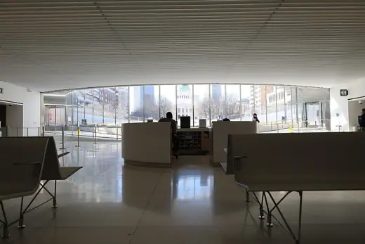 Photo 5: Interior · Interior of the Gateway Arch Visitor Center entrance pavilion in St
