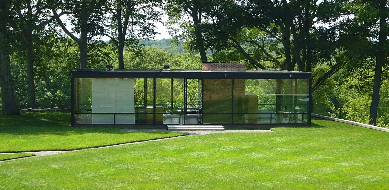 Glass House: Exterior · Glass House by Philip Johnson (exterior) in New Canaan, CT, USA