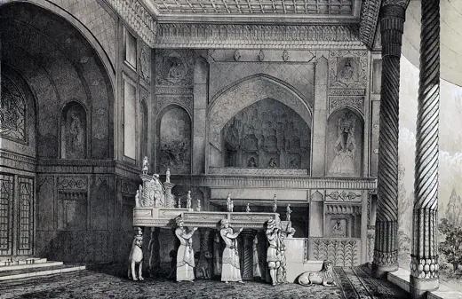Photo 9: Drawing · Inside the throne room , Tehran