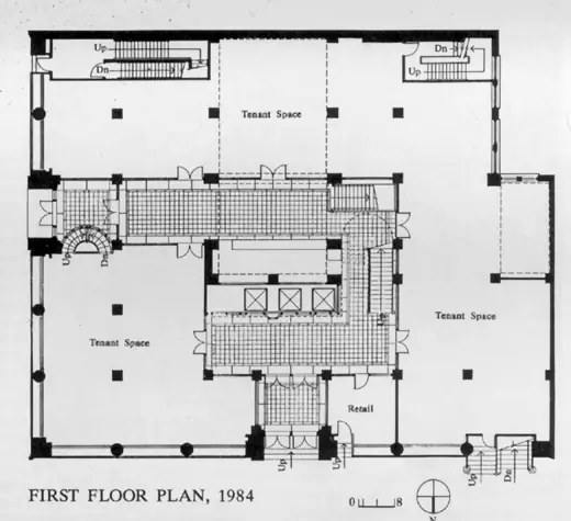 Photo 7: Plan · First floor as restored, 1984