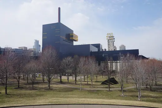 Photo 3: Exterior · A view of the Guthrie Theater from Gold Medal Park in Minneapolis , Minnesota ( United States )