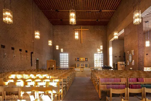 Photo 5: Interior · Interior image of Härlanda Church in Gothenburg, Sweden