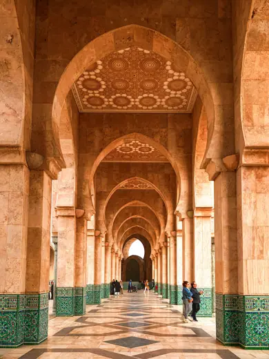 Photo 5: Interior · Corridor at the Hassan II Mosque, Casablanca, Morocco