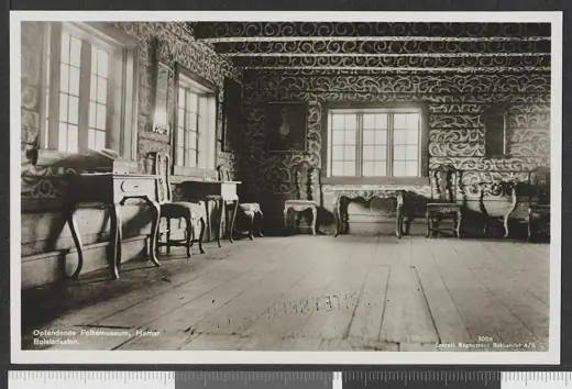 Photo 5: Interior · Bildet er hentet fra Nasjonalbibliotekets bildesamling Domkirkeodden,Hedmarksmuseet, Hamar, Hedmark