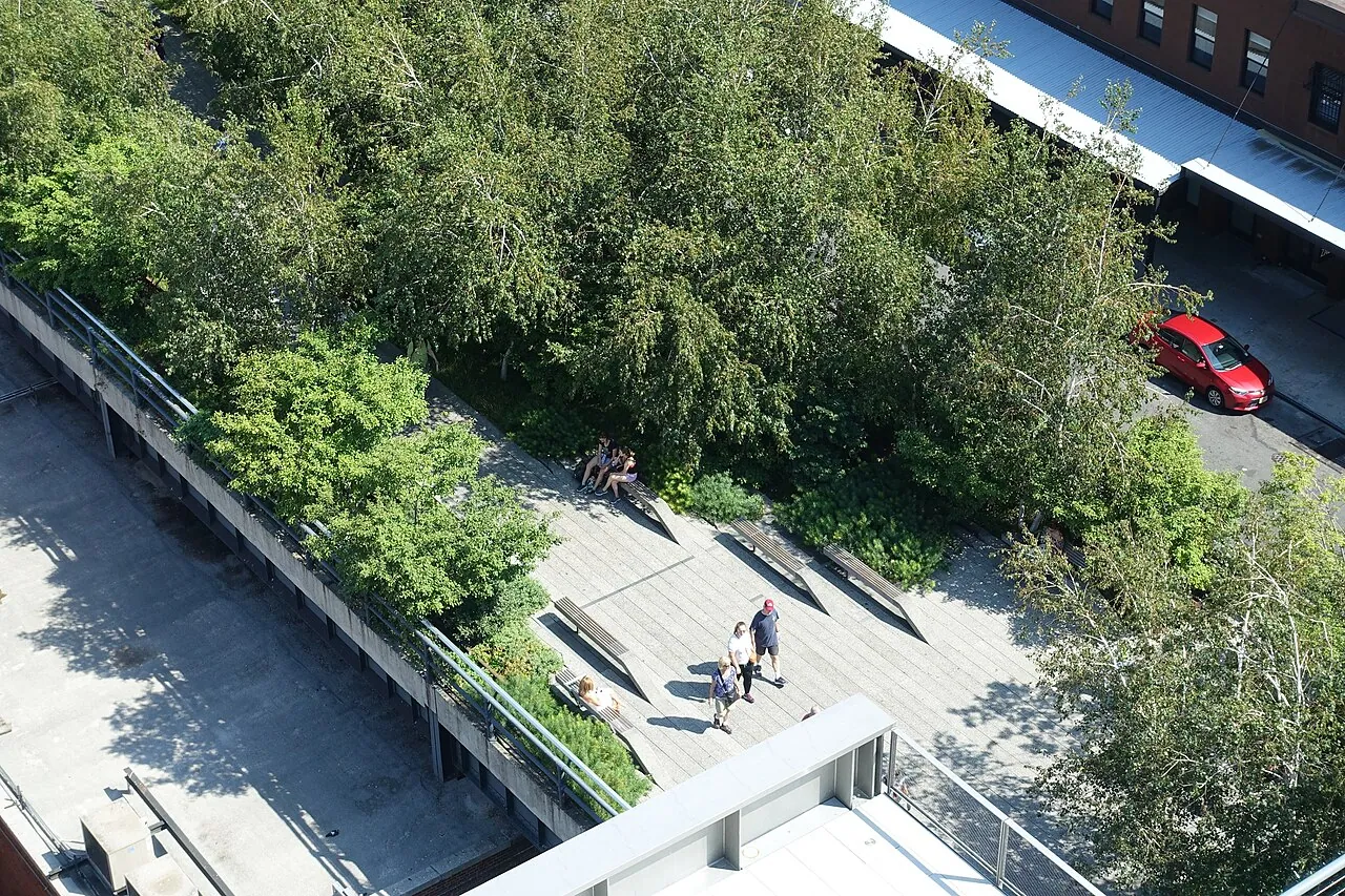 High Line: Exterior · High line new york city taken from the top floor of the Whitney Museum