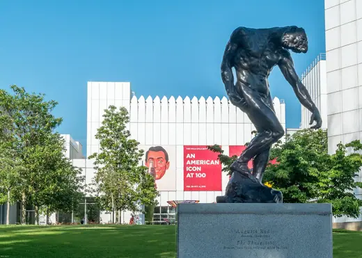 Photo 2: Exterior · Auguste Rodin's "The Shade" at the High Museum of Art with the High's Renzo Piano wing in the background