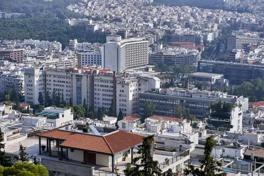 Photo 2: Exterior · Evangelismos Hospital from Mount Lycabettus on October 19, 2019