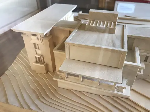 Photo 8: Model · Prototypes for the Hollyhock House are on display in the house's gallery