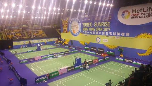 Photo 4: Interior · Hong Kong Open Badminton Championships 2017 - The courts and setting in Hong Kong Coliseum
