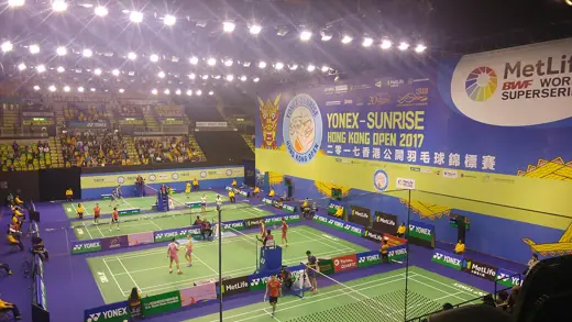 Photo 5: Interior · Hong Kong Open Badminton Championships 2017 - The courts and setting in Hong Kong Coliseum