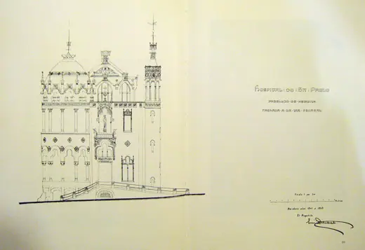 Photo 9: Drawing · Alçat d'un pavelló de l'Hospital de Sant Pau (1903) (Catalunya)