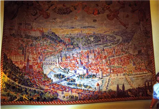 Photo 5: Interior · Praha - Hotel International Prague - Gobelin Depicting The Stalin Statue on Letná