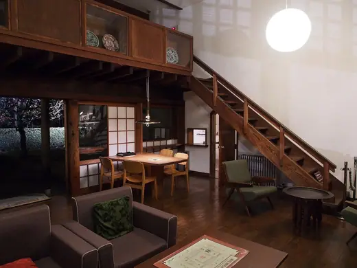Photo 5: Interior · Interior of the House of Kunio Maekawa at night